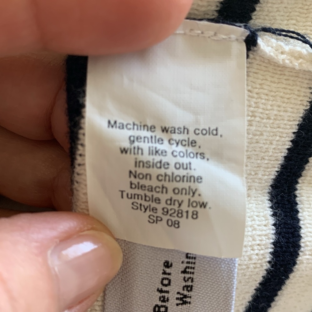 J. Crew Black and White Striped Cardigan - Picture 5 of 16